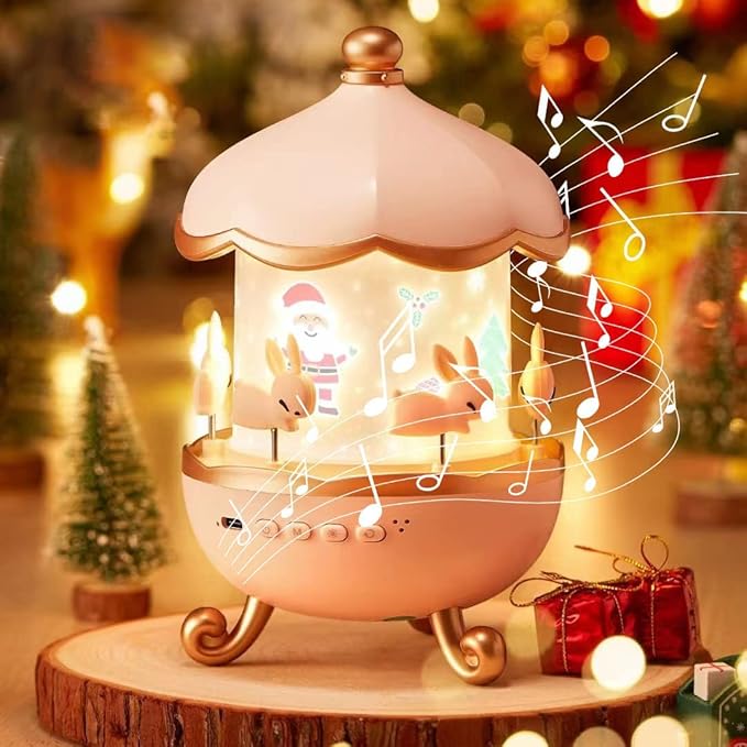 Bunny Carousel Kids Night Light Baby Projector Bedroom Decor Gift for Children Kids.